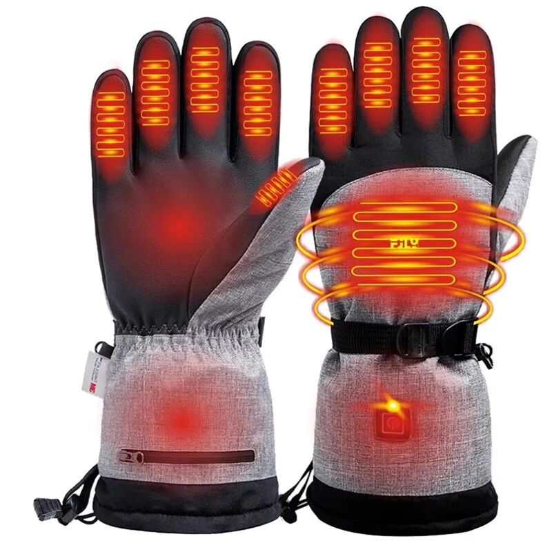 TENGOO Heated Gloves Thermal Winter Waterproof Ski Heated Gloves MTB Riding Windproof Motorcycle Five-Finger Touch Screen Gloves (image for) TENGOO Heated Gloves Thermal Winter Waterproof Ski Heated Gloves MTB Riding Windproof Motorcycle Five-Finger Touch Screen Gloves